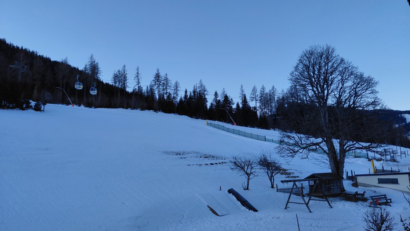 Hochwurzen 40-es pálya a szállás ablakából