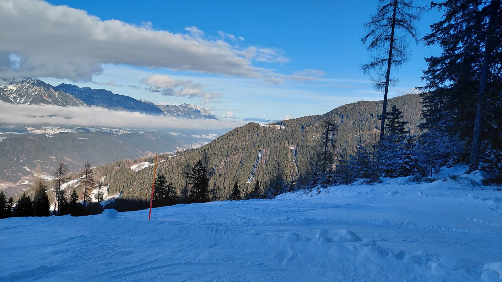 Kilátás a Hochwurzen felé a Reiteralmról