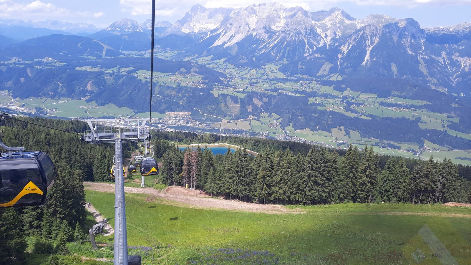 Planai panoráma a kabinos lifttel