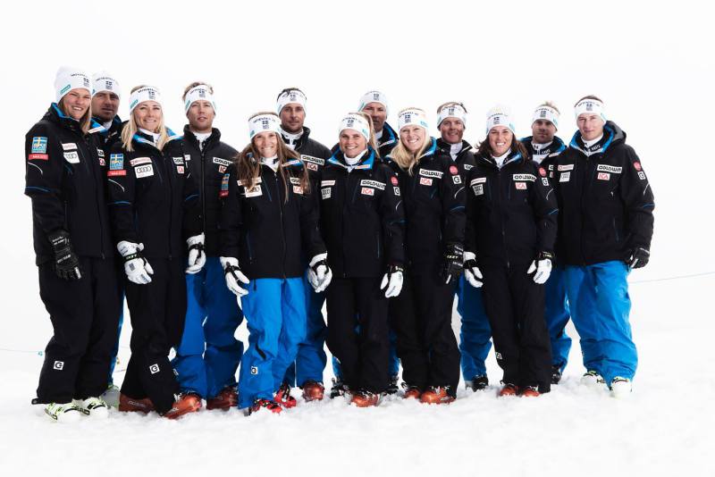 A svéd csapat. Közülük hat hölgy és három férfi indul Söldenben (Kép: Ski Team Sweden)