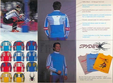 1977 - a Spyder első versenyruhái postán voltak megrendelhetőek