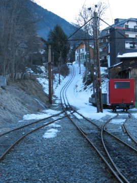 A Les Houchees-i villamos St.Gervais-i állomása