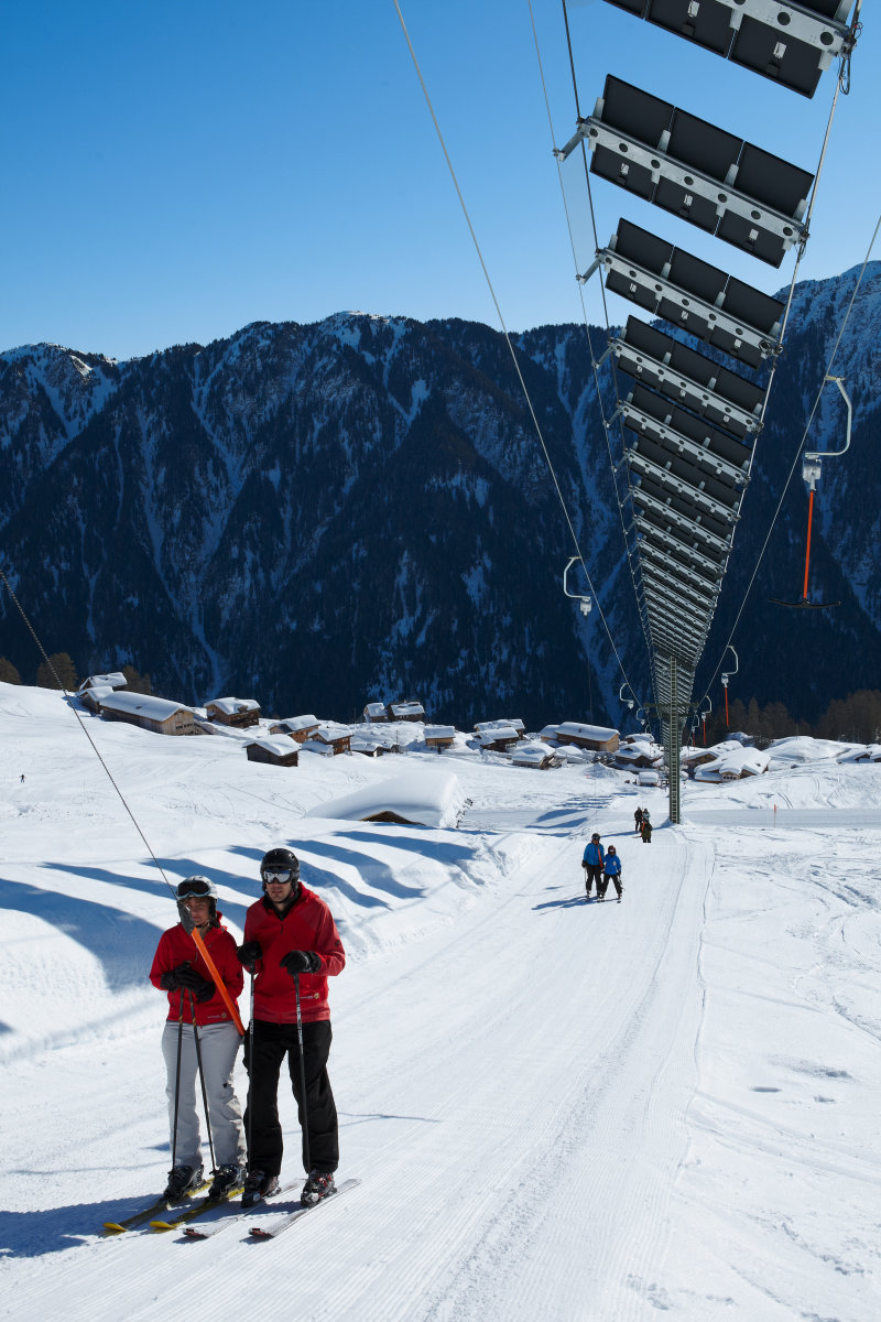 Az első napelemes sílift: Tenna, Safien | Forrás: Schweiz Tourismus