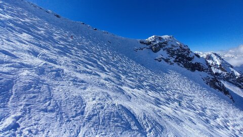 Buckasíelés Mont Fortról lefele