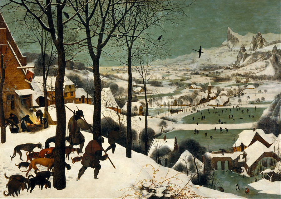 Pieter Bruegel the Elder, "Vadászok a hóban" 1565. Kunsthistorisches Museum, Bécs (Wikipedia)