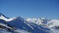 Középen a távolban a Mont Blanc az Ethérolla 2450 tetejéröl