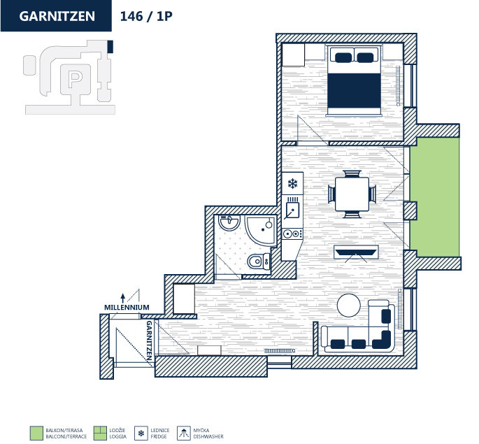 Garnitzen Superior egy hálószobás apartman