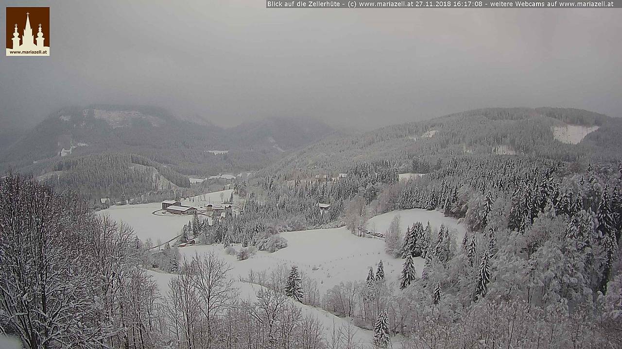 Téli táj Mariazell környékén - fotó: webkamera
