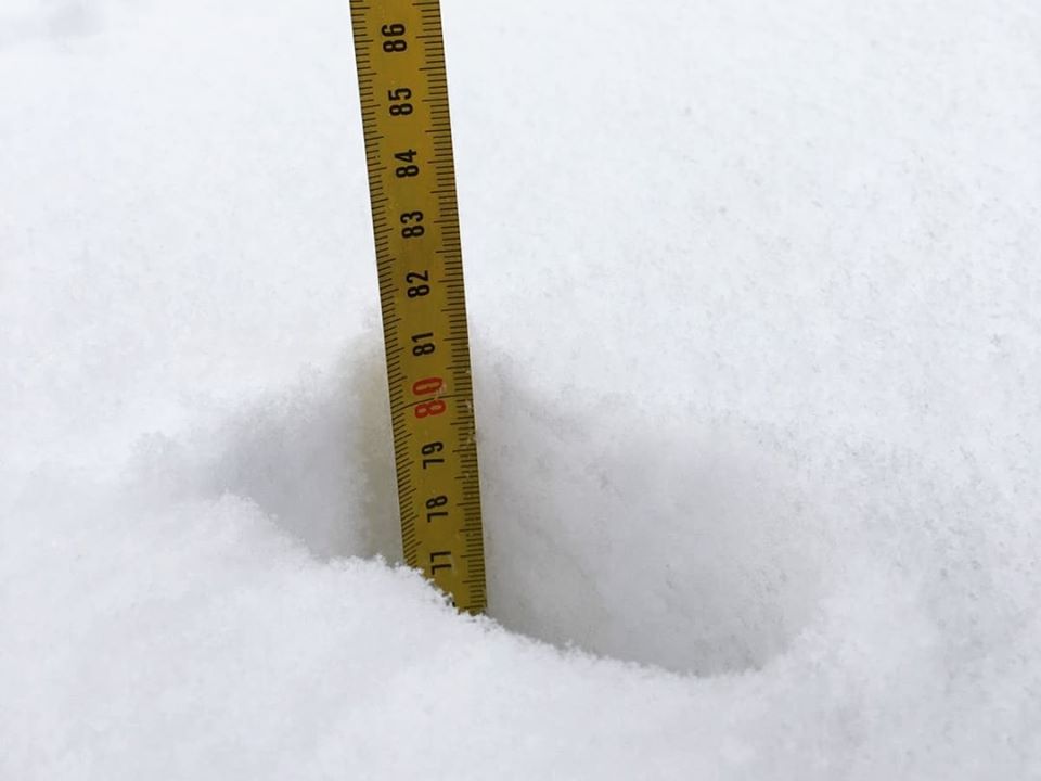 80 cm hó reggelre Flachauban - Fotó: Snow Space Salzburg Facebook oldala