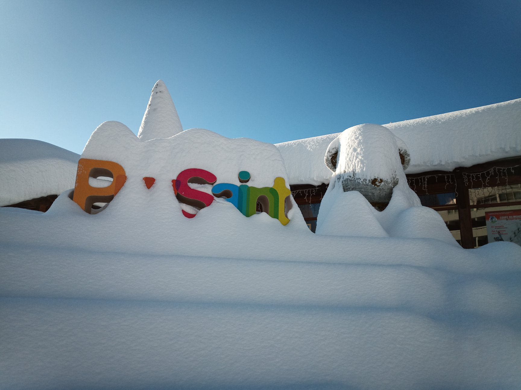 Puy Saint Vincent, 70 cm friss hó tegnap reggel 1600 méteren