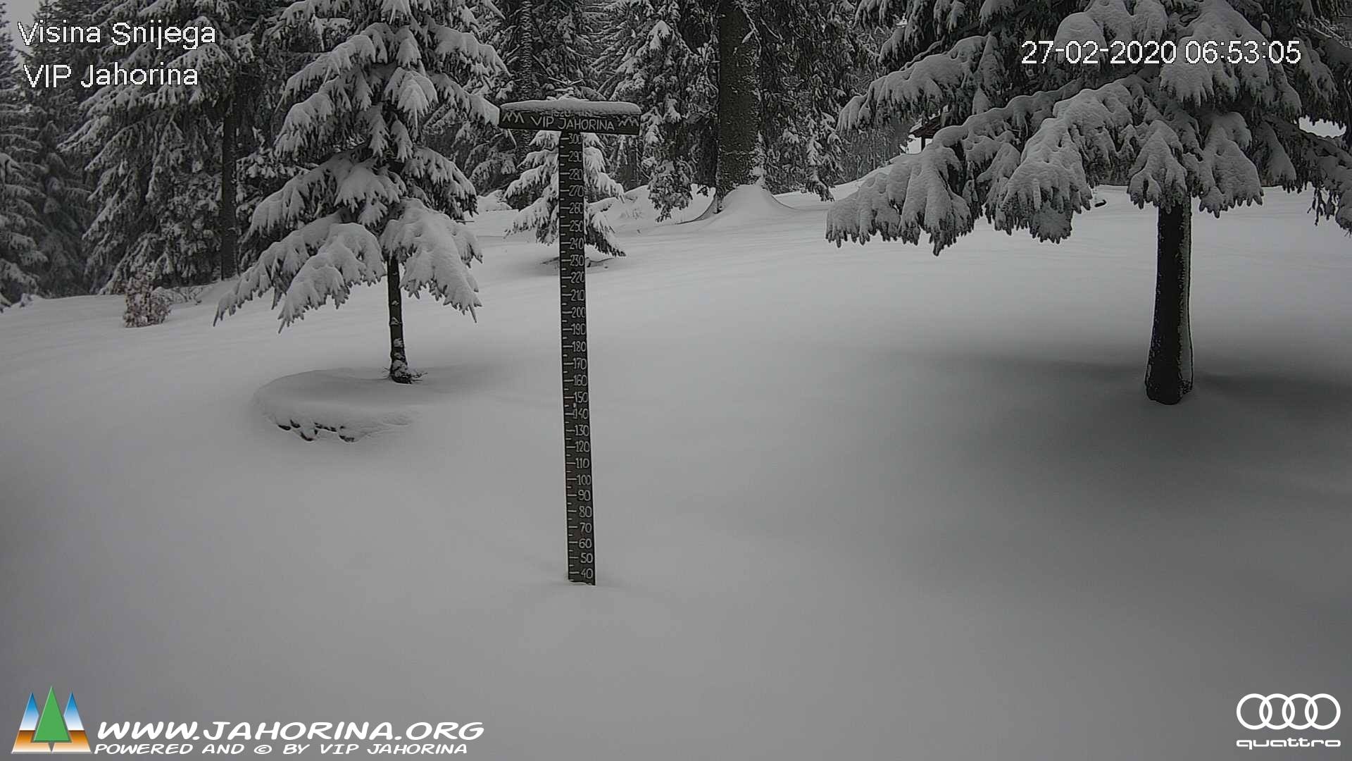 Jahorina, Bosznia, 20 cm friss hó