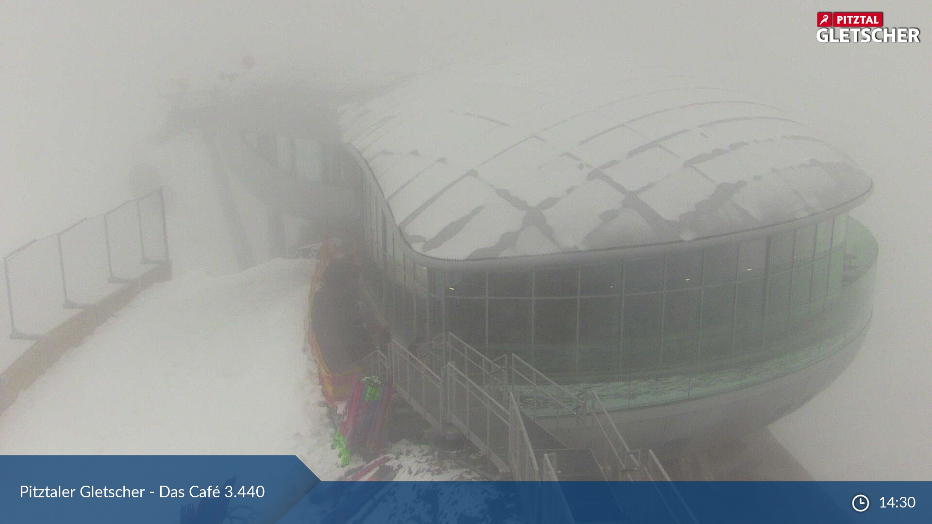 A mai nap 2800 méter felett esett néhány cm hó - Fotó: Pitztal Webkamera