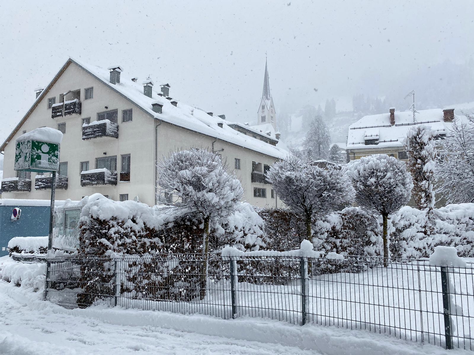 Sillian, Kelet-Tirol, Ausztria: 1081 méteren 30 cm friss hó!