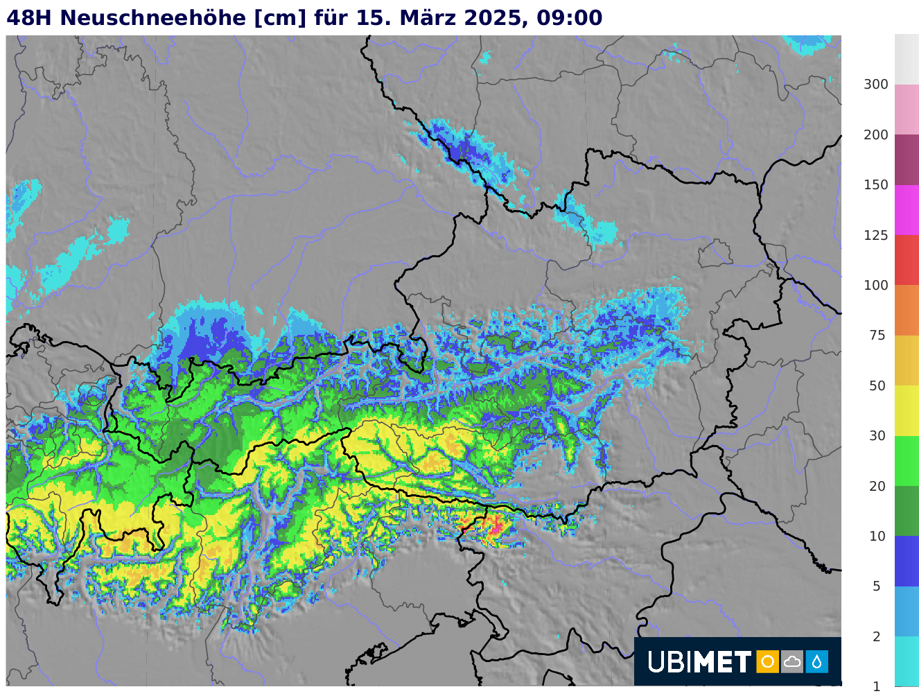 Az UBIMET előrejelzése szombat reggelig: 30-50 centiméterrel számolnak Karintiára