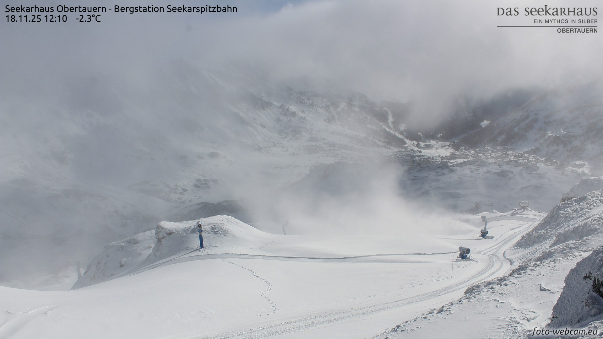 Obertauern webkamera ma délben, készítik a pályát