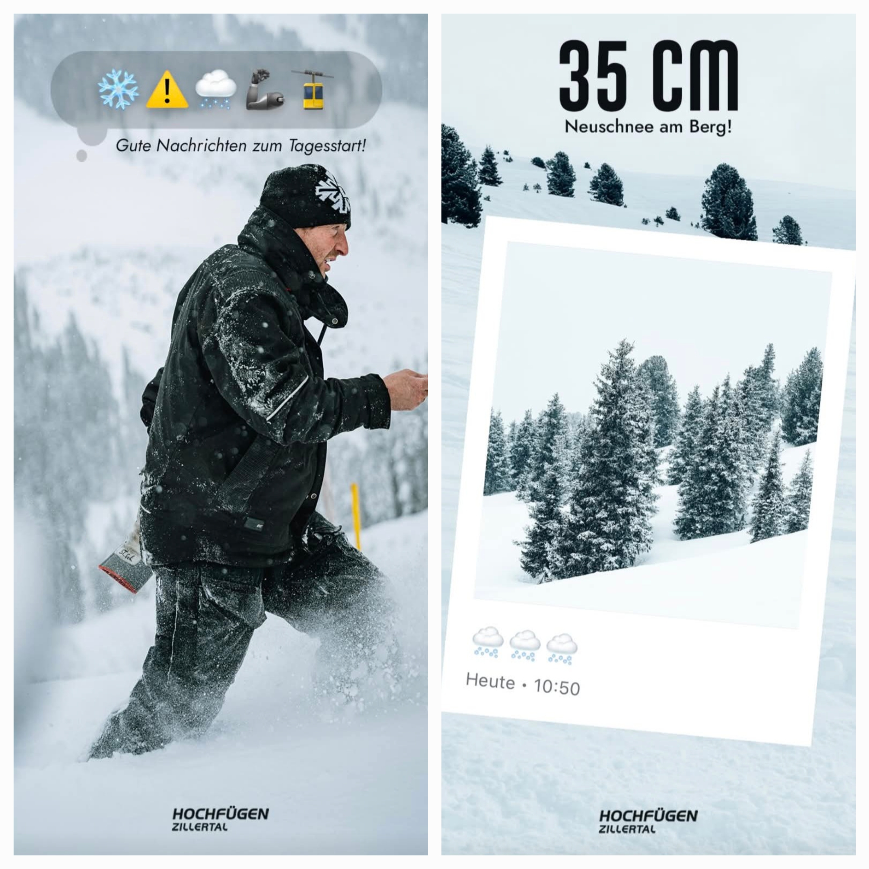 Hochfügen 35 cm friss hóval startol - Fotó: Hochfügen