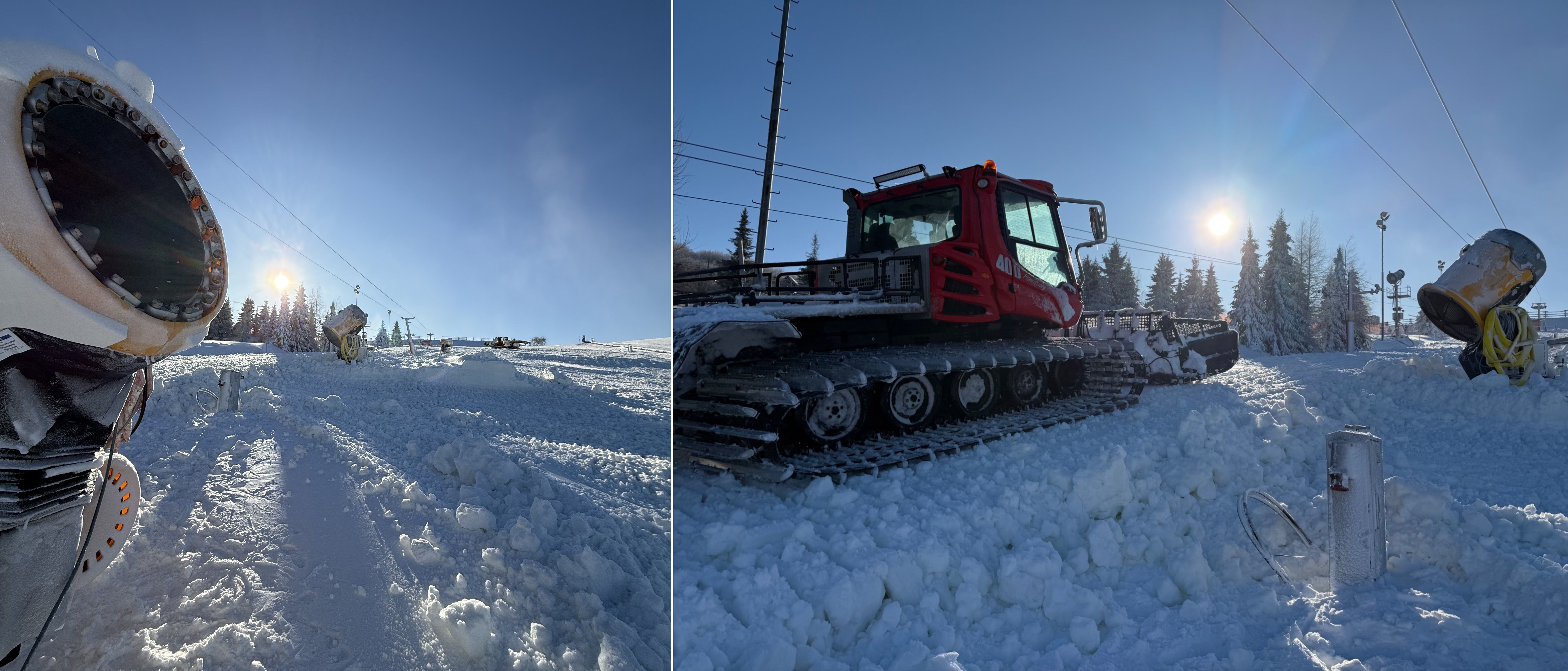 Energiahatékony hóágyúk és ratrak segítik előkészíteni a pályákat | kép: Mátraszentistváni Sípark