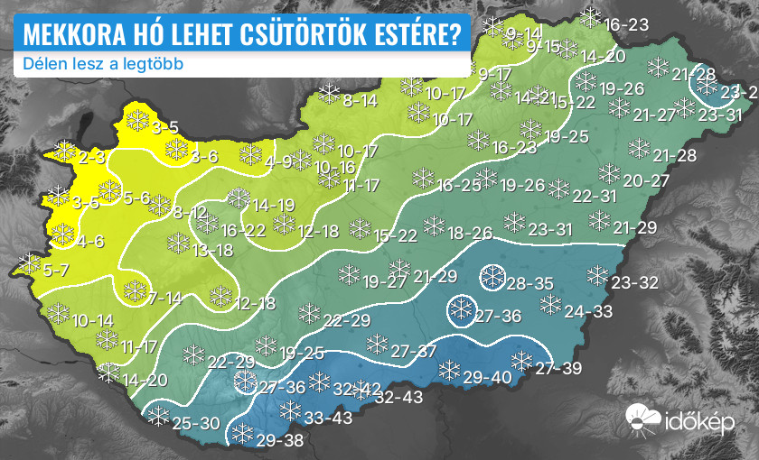 Az Időkép előrejelzése csütörtökig