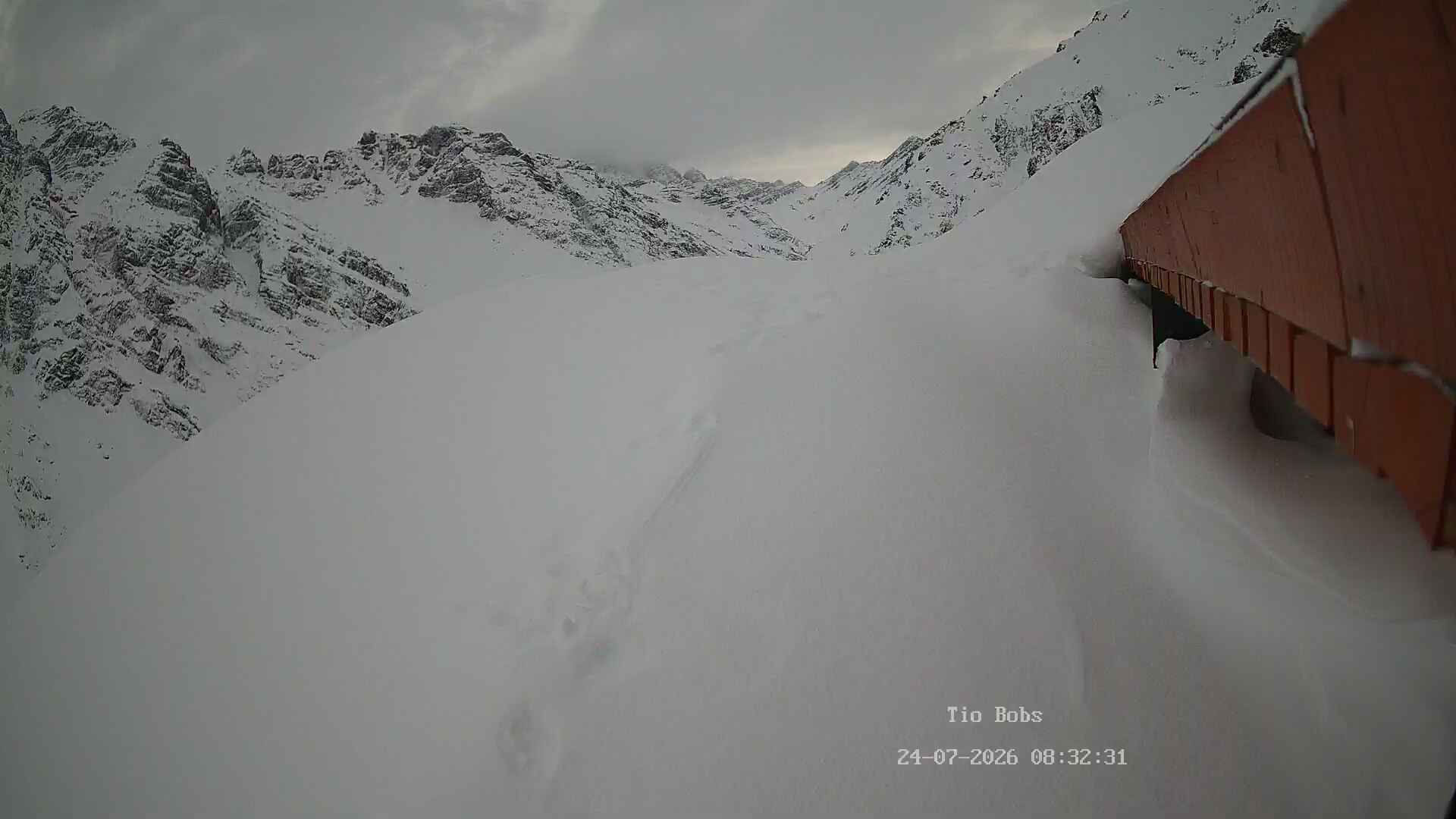 Webkamera, Chile, Portillo, 7 nap alatt 494 cm hó hullott!