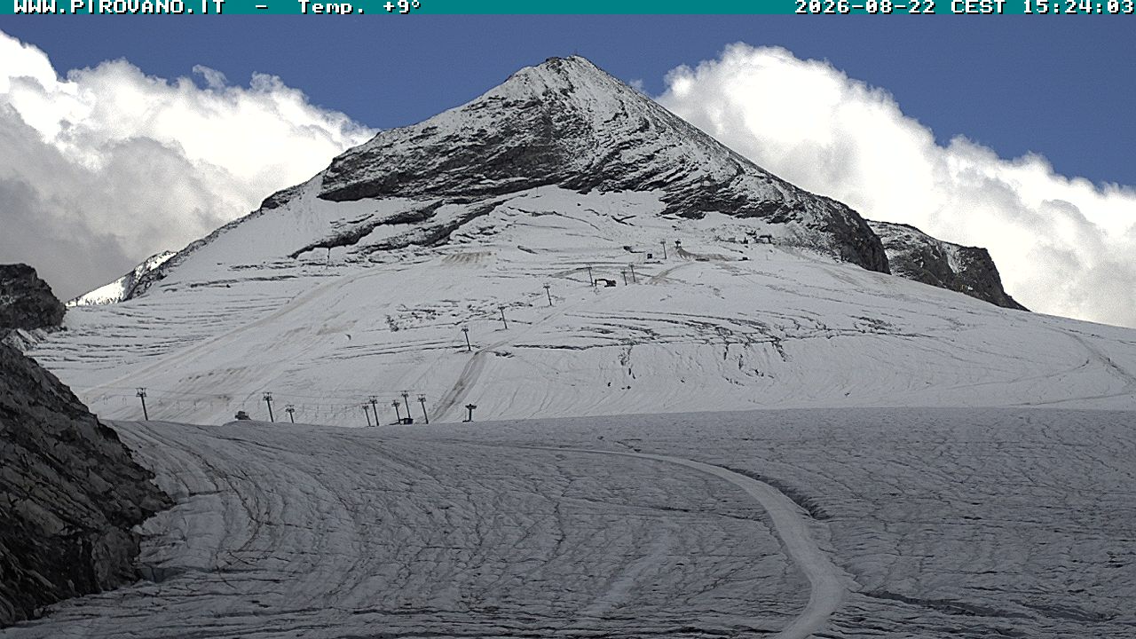 Webkamera: Friss hó a Stelvio-gleccseren
