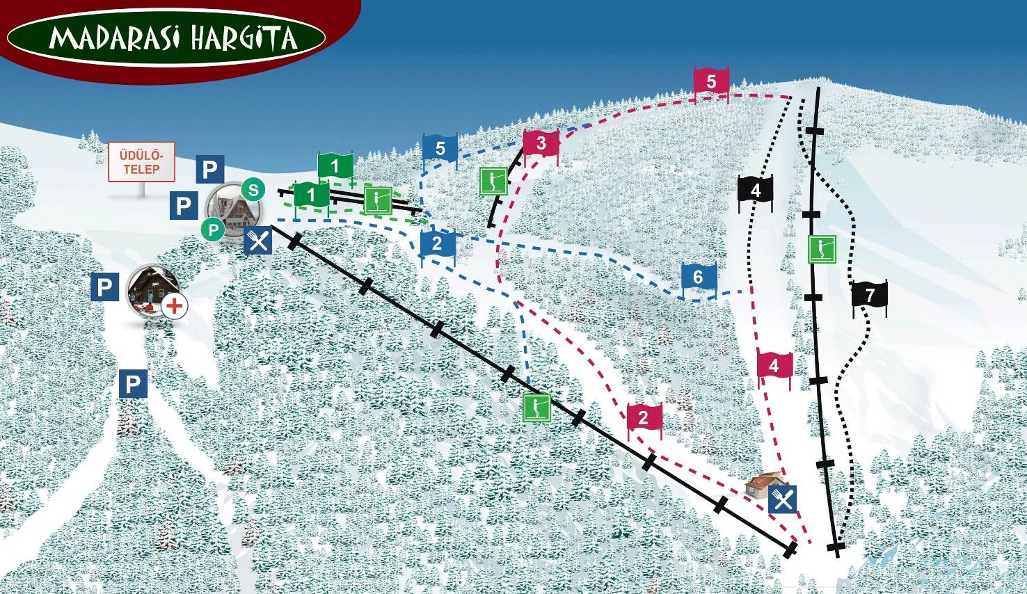 A Madarasi Hargita jelenlegi sítérképe