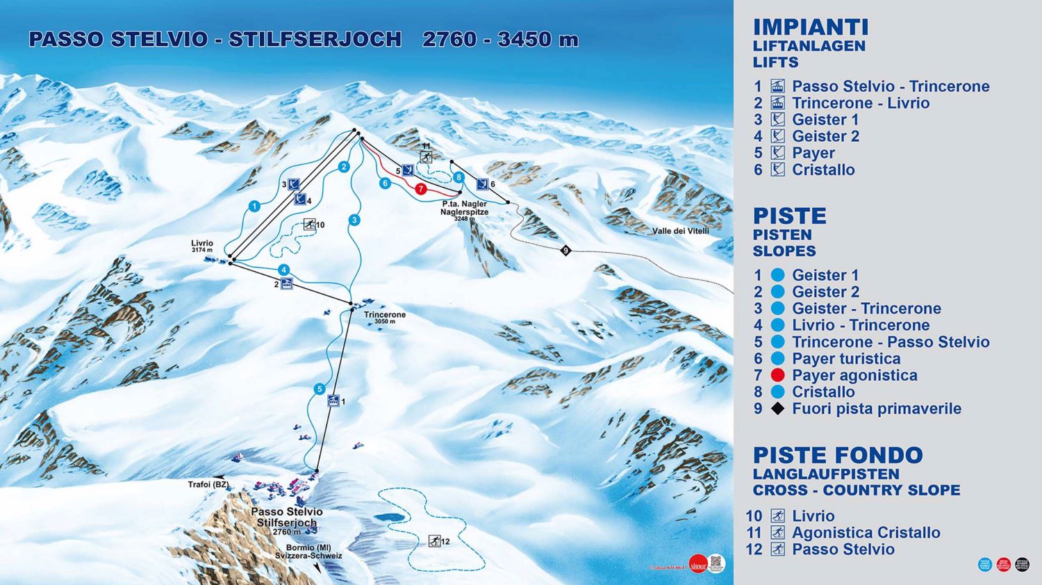 Stelvio sítérképe