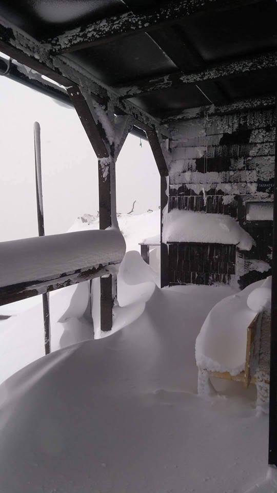 A szlovák oldalon is havazott, Téry-menedékház (Kép: Tatry/Facebook)