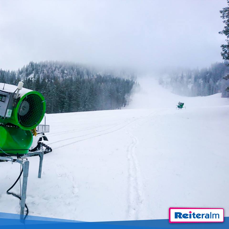 Reiteralmon is üzemeltek a hóágyúk - fotó: facebook