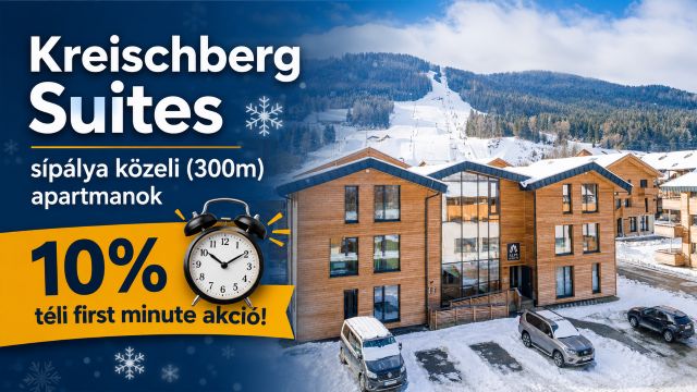 Kreischberg Suiten, sípálya közeli apartmanok, 10% téli first akció