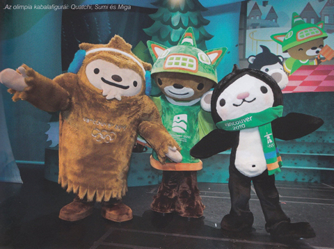 Az olimpia kabalafigurái: Quatchi, Sumi és Miga