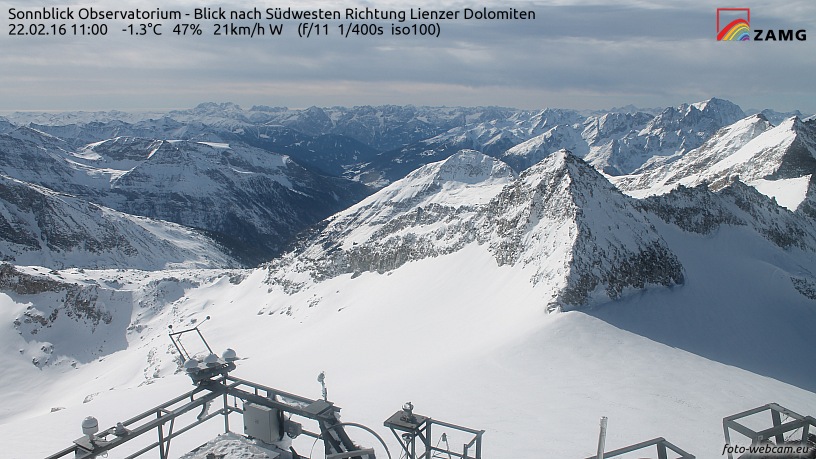 Sonnblick: 3000 méter felett mínuszfok volt - foto-webcam
