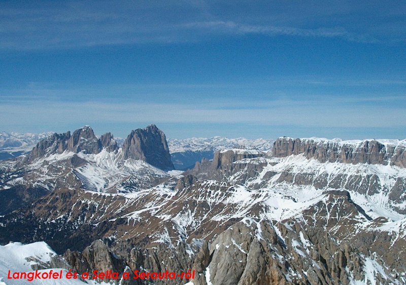 Serauta panorámája a Sella felé