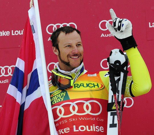 Lund Svindal, a Lake Louise-i Super G győztese