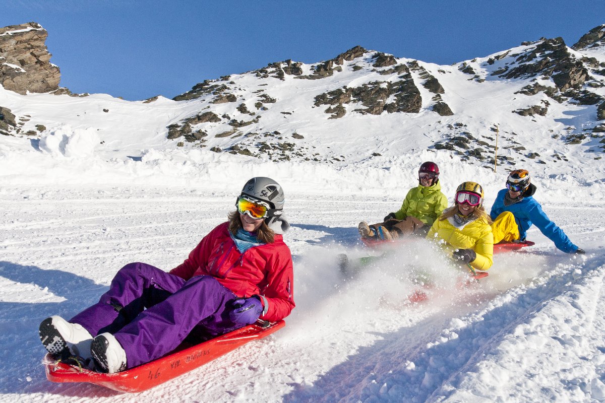 Szánkózás Val Thorens-ban  