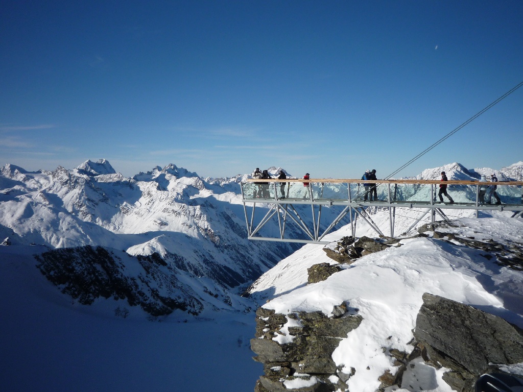 Kilátó a Tiefenbach-gleccser tetején (3249 m)