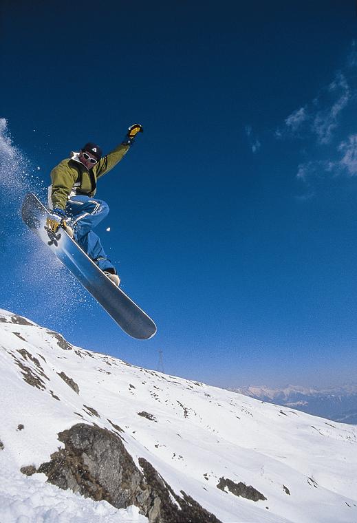 Snowboardozás Anzere-ben