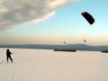 Kite-sí a Velencei-tó havas jegén