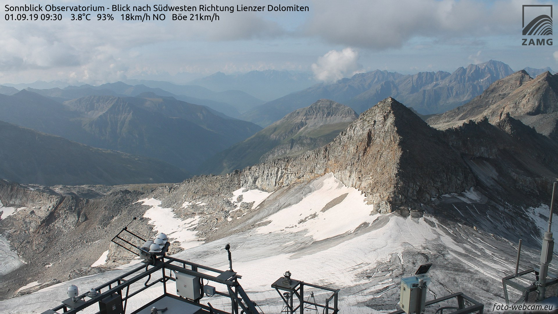 Sonnblick, 3105 m, webkamera szeptember elsején