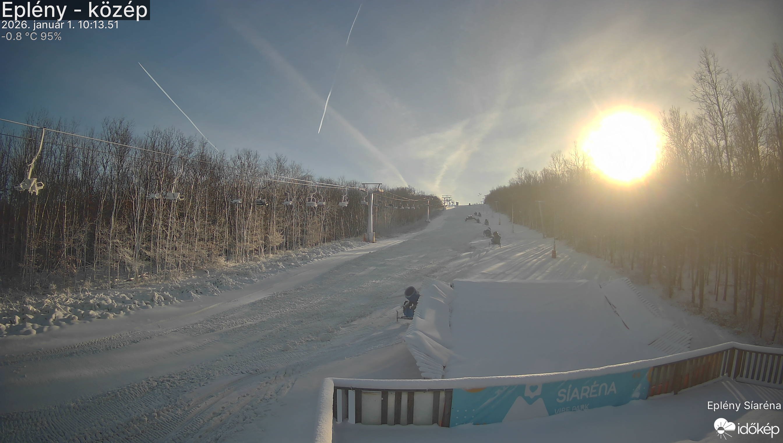 Készül a 7-es pálya ma reggel / Kép: Időkép webkamera