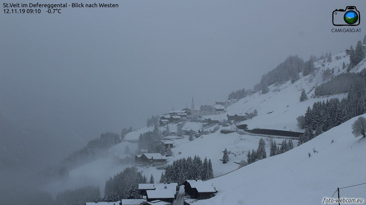 Erős havazás Kelet-Tirolban - Fotó: foto-webcam.eu