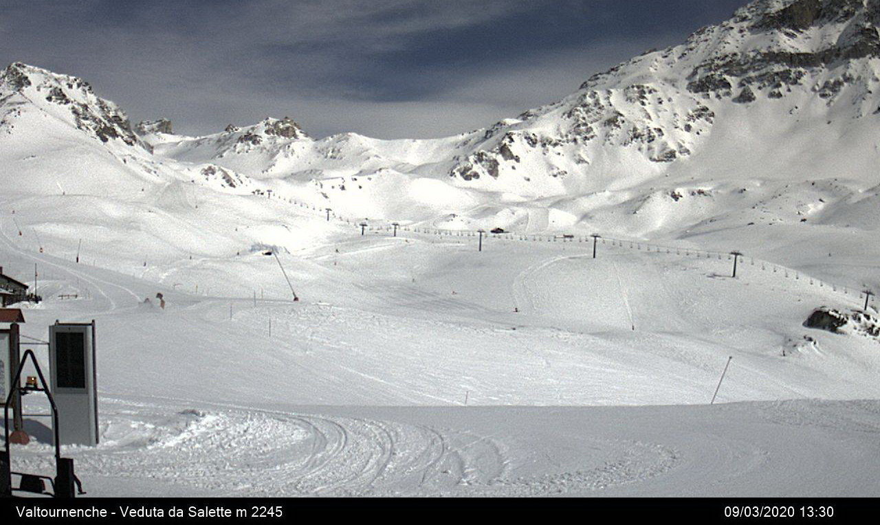 Valtournenche, Aosta-völgy, Olaszország webkamera tegnap: már bezártak