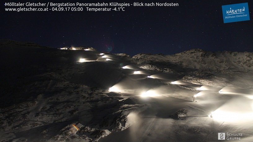 Hajnali hóágyúzás a Mölltalon - Fotó: webcam schultz