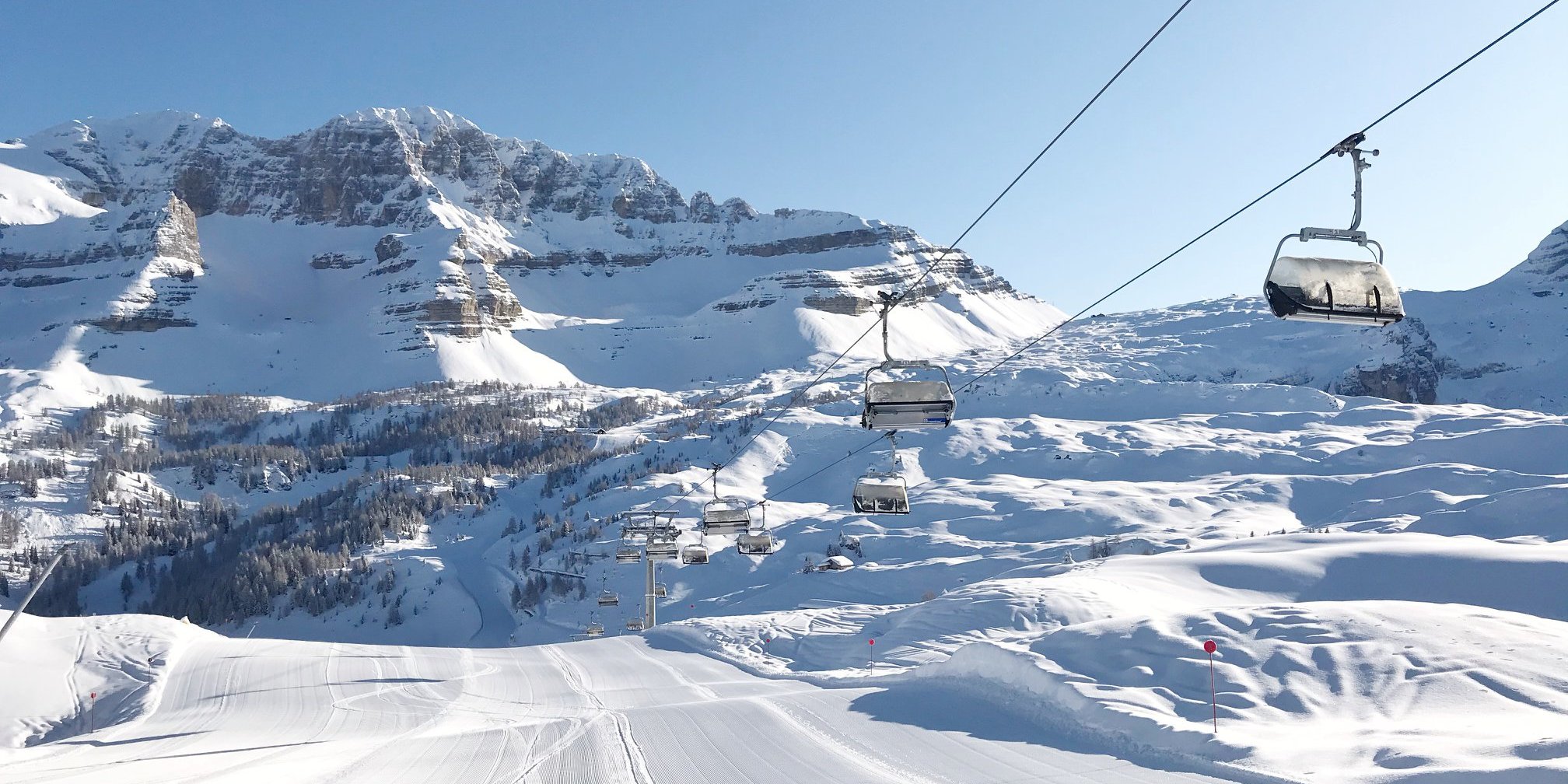 Tökéletes állapotok: (Kép: Skiarea Campiglio Dolomiti di Brenta síterepe)