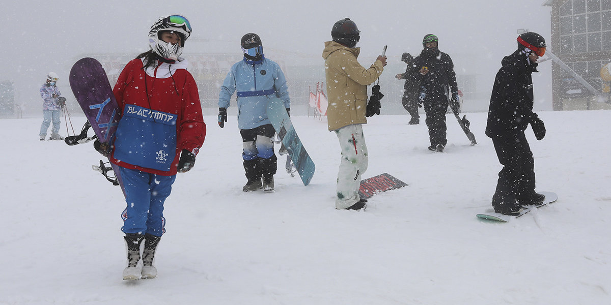 Első havazás az egyik versenyhelyszínen 2020. november 19-én.