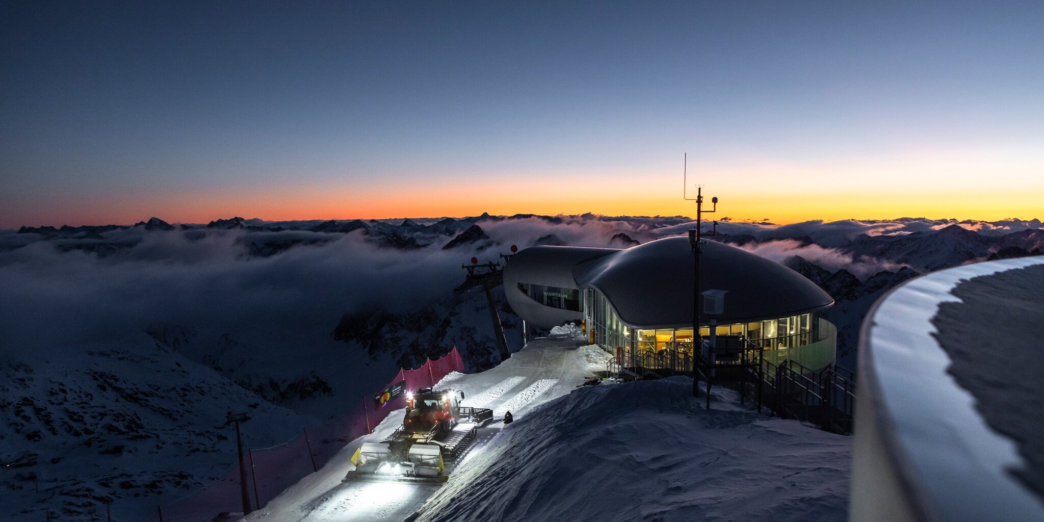 Kilátás 3440 méterről - Fotó: Pitztaler Gletscher