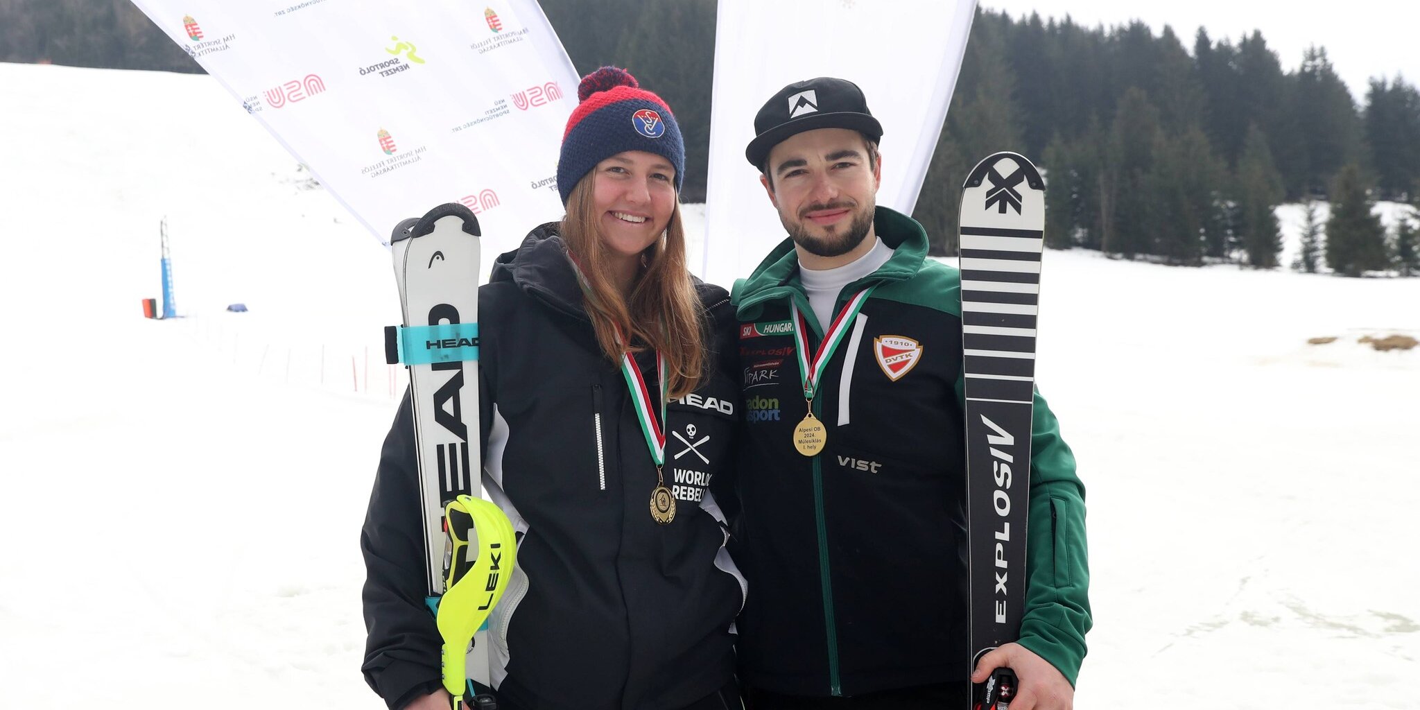 A győztesek: Tóth Zita és Kékesi Márton | Kép: Hungarian Ski Association / Tumbász Hédi