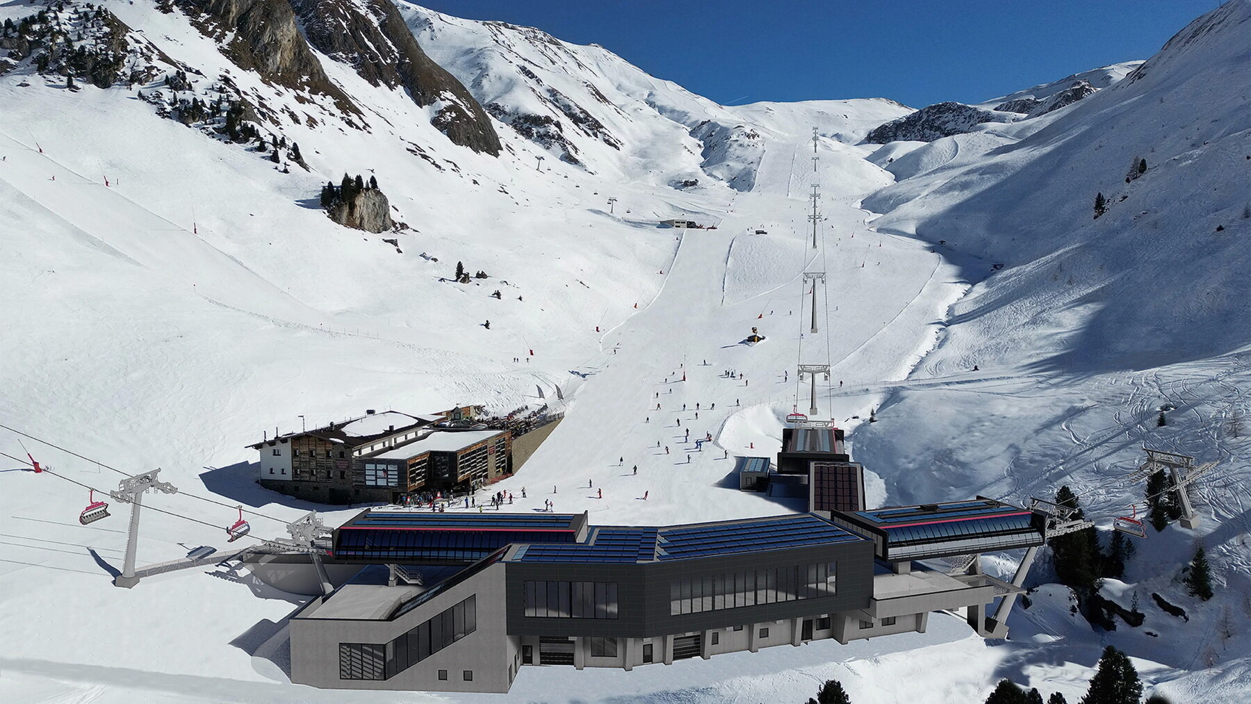 Ischgl, a Höllbodenbahn völgyállomásának látványterve
